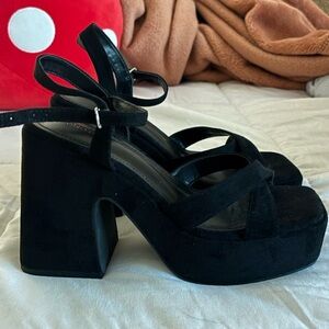 Forever 21 Black Platform Heels